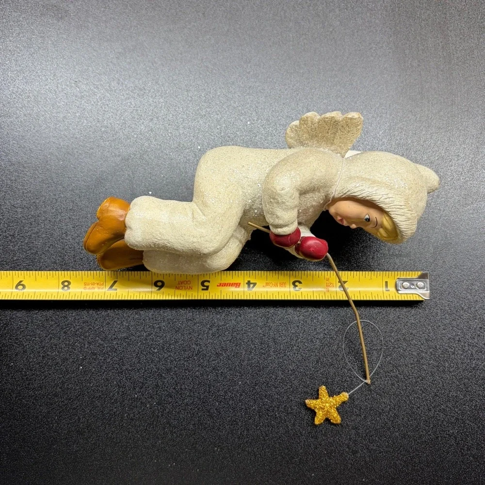 Midwest of canon falls shelf angel with fishing pole & star on the end figurine